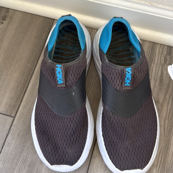 Hoka One One Orange Recovery Shoes Men's Mesh Blue Black Size 12 - Picture 10 of 10